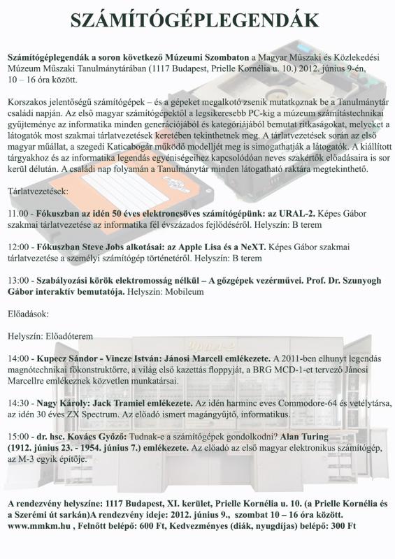 Számítógéplegendák családi nap keretében