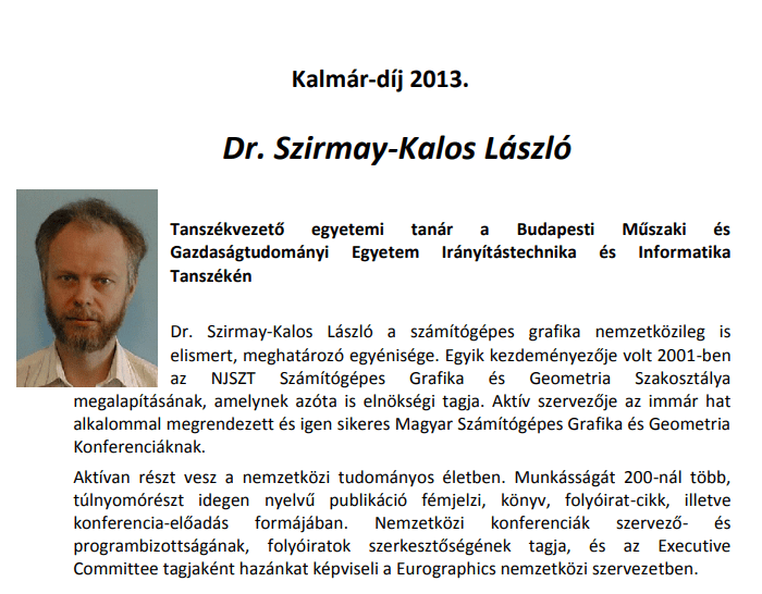 Szirmay-Kalos László