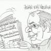 Füzér József karikatúrája Neumann Jánosról