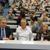 Hargittai professzor a Shechtman házaspárral a BME-n