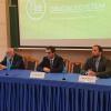 A CINTI elnöki asztala. Baloldalon Prof. Dr. Rudas Imre, aki hosszú évekig az MFT elnöke is volt. Középen Prof. Dr. Kovács Levente, az IEEE Hungary elnöke, az MFT tagja.