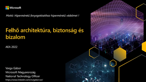 Felhő architektúra, biztonság és bizalom – AEA Klub